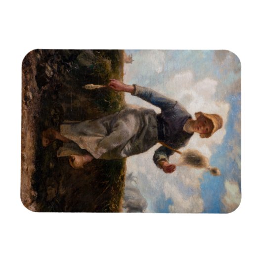 Jean-Francois Millet - The Spinner Girl Magnet (Horizontal)