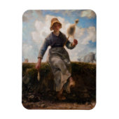 Jean-Francois Millet - The Spinner Girl Magnet (Vertikal)