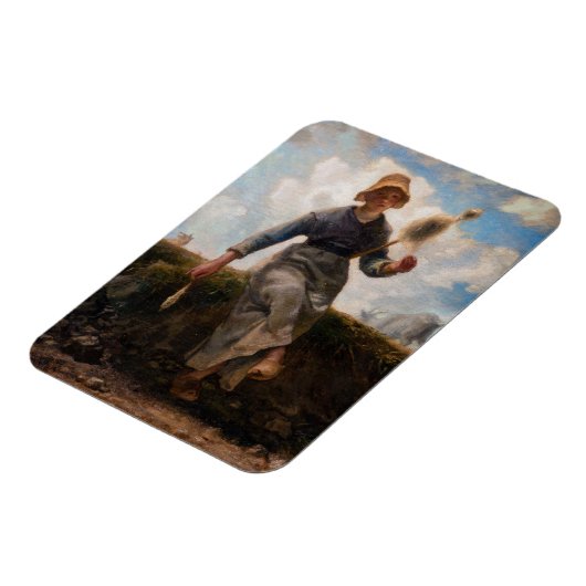 Jean-Francois Millet - The Spinner Girl Magnet (Linke Seite)