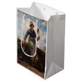 Jean-Francois Millet - The Spinner Girl Mittlere Geschenktüte (Vorderseite Schrägansicht)