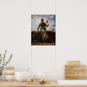Jean-Francois Millet - The Spinner Girl Poster (Küche)