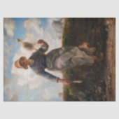 Jean-Francois Millet - The Spinner Girl Seidenpapier (Vorderseite)