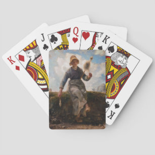 Jean-Francois Millet - The Spinner Girl Spielkarten