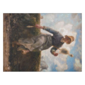 Jean-Francois Millet - The Spinner Girl Tischdecke (Vorderseite (Horizontal))