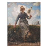 Jean-Francois Millet - The Spinner Girl Tischdecke (Vorderseite)