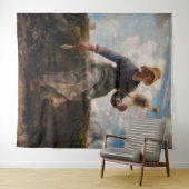 Jean-Francois Millet - The Spinner Girl Wandteppich (Beispiel (Horizontal))