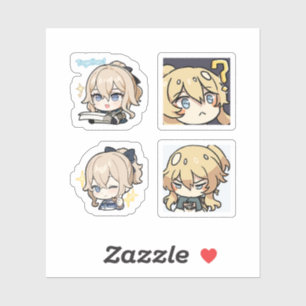 Jean Genshin Impact 4er Stickerbogen Aufkleber