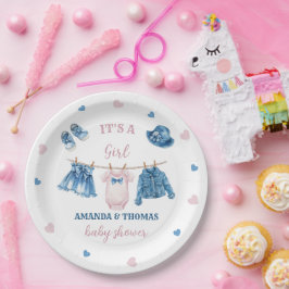 Jean Girl Baby Shower Pappteller