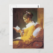 Jean Honore Fraggonard A Young Girl Reading 1776 Postkarte (Vorne/Hinten)