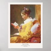 Jean-Honoré Fragonard A Young Girl Reading Art Poster (Vorne)
