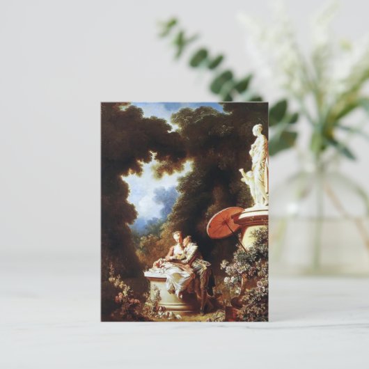 Jean-Honore Fragonard - Das Geständnis der Liebe Postkarte (Stehend Vorderseite)
