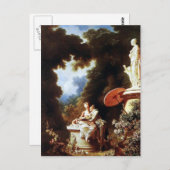Jean-Honore Fragonard - Das Geständnis der Liebe Postkarte (Vorne/Hinten)