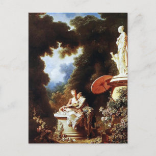 Jean-Honore Fragonard - Das Geständnis der Liebe Postkarte