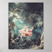Jean-Honoré Fragonard Das Schaukantentechnik druck Poster (Vorne)