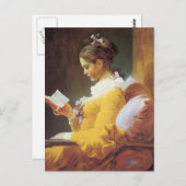 Jean-Honore Fragonard Der Leser Postkarte (Vorne/Hinten)