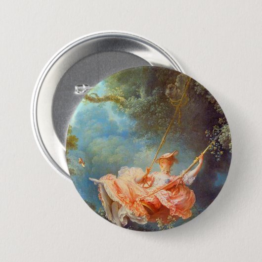 Jean Honore Fragonard Der Schwung Button (Vorne & Hinten)