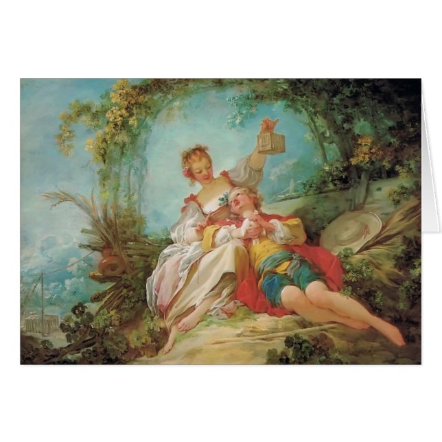 Jean-Honore Fragonard- die glücklichen Liebhaber (Vorderseite (Horizontal))