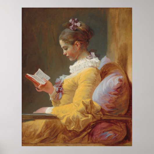 Jean-Honoré Fragonard - Ein junges Mädchen lesen Poster (Vorne)