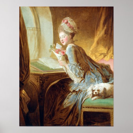 Jean Honoré Fragonard Liebe Letter Poster (Vorne)