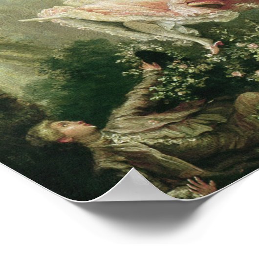 Jean-Honore Fragonard - The Swing Poster (Ecke)