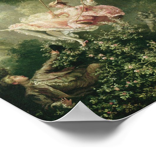 Jean-Honoré Fragonard - The Swing Poster (Ecke)