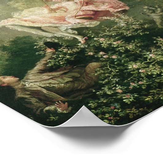 Jean-Honoré Fragonard - The Swing Poster (Ecke)