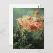 Jean-Honore Frangonards Rokoko zeichnet die Swing Postkarte (Vorne/Hinten)