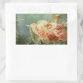 Jean-Honore Frangonards Rokoko zeichnet die Swing Rechteckiger Aufkleber (Tasche)