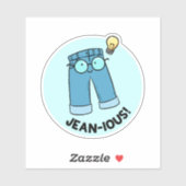 Jean-ious Denim Pants Pun Die-Cut Sticker (Blatt)