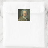 Jean-Jacques Rousseau Quadratischer Aufkleber (Tasche)