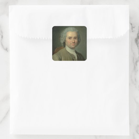 Jean-Jacques Rousseau Quadratischer Aufkleber (Tasche)