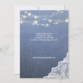 Jean, Lace & String Lights Probe Dinner Einladung (Rückseite)