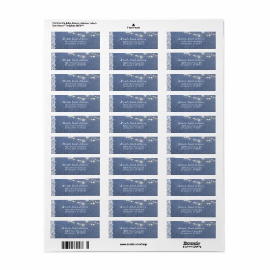 Jean Lace & String Lights Rücksendeadresse (Vorne)