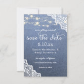 Jean Lace & String Lights Save The Date (Vorderseite)