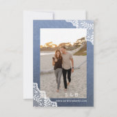 Jean Lace & String Lights Save the Date V2 Foto (Rückseite)