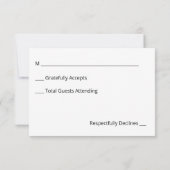 Jean, Lace & String Lights Wedding no Meal 2 RSVP Karte (Rückseite)