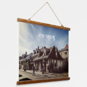 Jean Laffite's Blacksmith Shop Wandteppich Mit Holzrahmen (Gewinkelt)