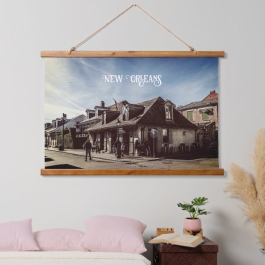 Jean Laffite's Blacksmith Shop Wandteppich Mit Holzrahmen (Schlafzimmer)