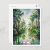 Jean Lafitte Park Wasserfarben Malerei Postcard Postkarte (Vorne/Hinten)