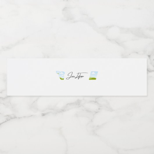 Jean LaTasse Promo Wasserflasche Wasserflaschenetikett (Einzelnes Label)