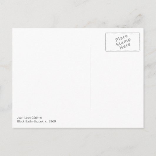 Jean-Leon Gerome Black Bashi-Bazouk circa 1869 Postkarte (Rückseite)