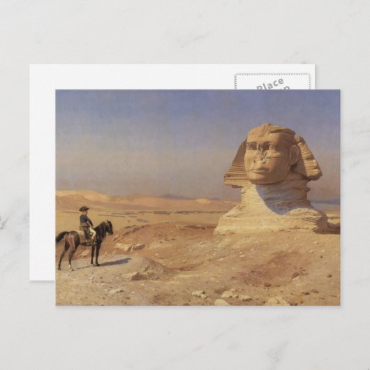 Jean-Leon Gerome- Bonaparte Vor der Sphinx Postkarte (Vorne/Hinten)