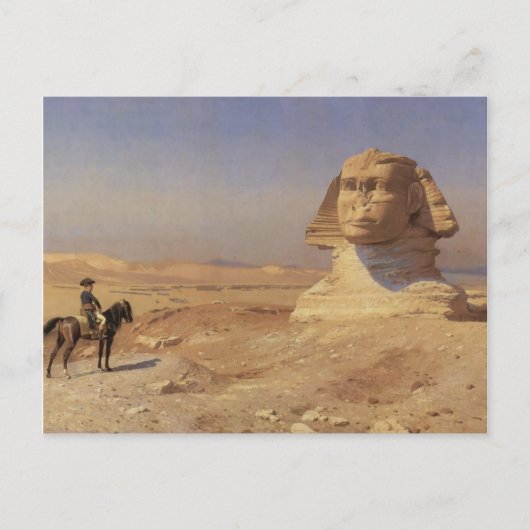 Jean-Leon Gerome- Bonaparte Vor der Sphinx Postkarte (Vorderseite)