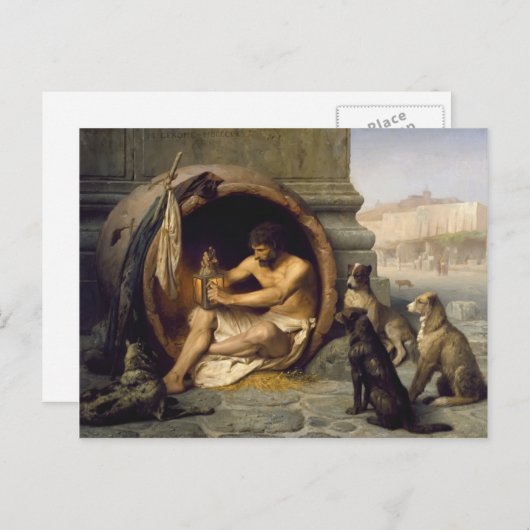Jean-Leon Gerome- Diogenes Postkarte (Vorne/Hinten)