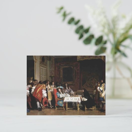 Jean-Leon Gerome- Louis XIV und Moliere Postkarte (Stehend Vorderseite)