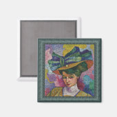 Jean Metzinger Frau in Hat Artwork Magnet (Vorderseite/Rückseite)