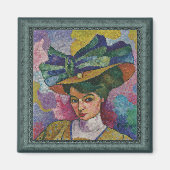 Jean Metzinger Frau in Hat Artwork Magnet (Vorne)