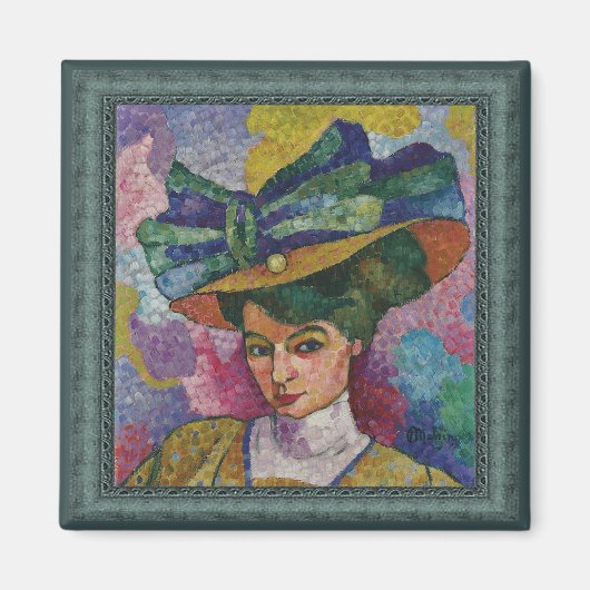 Jean Metzinger Frau in Hat Artwork Magnet (Vorne)