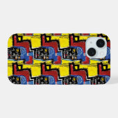 Jean-Michel Basquiat Inspired 7 iPhone 15 Hülle (Rückseite (Horizontal))
