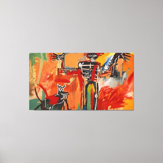 Jean Michel Basquiat Kunst Leinwanddruck (Vorderseite)